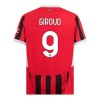 Conjunto (Camiseta+Pantalón Corto) AC Milan Giroud 9 Primera Equipación 2024-25 - Niño